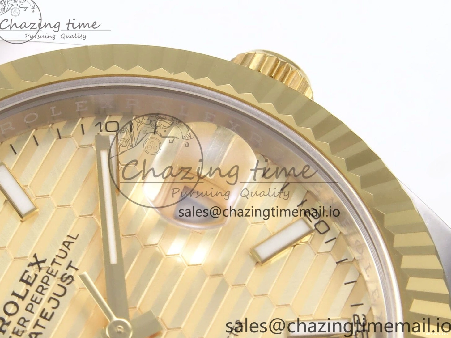 0116 DateJust 41 126333 EWEF Best Edition YG Texuted Dial on SS YG Jubilee Bracelet A Snug 992